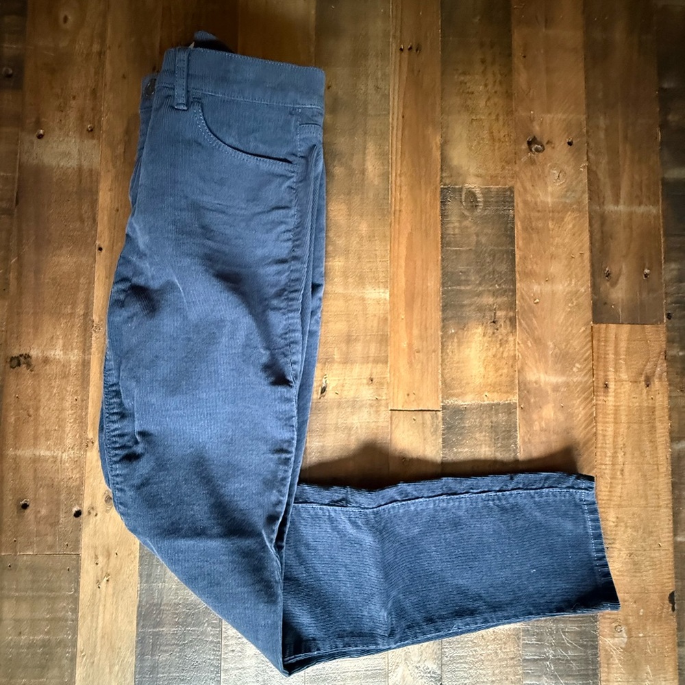 LOFT Dark Blue Corduroy Trousers